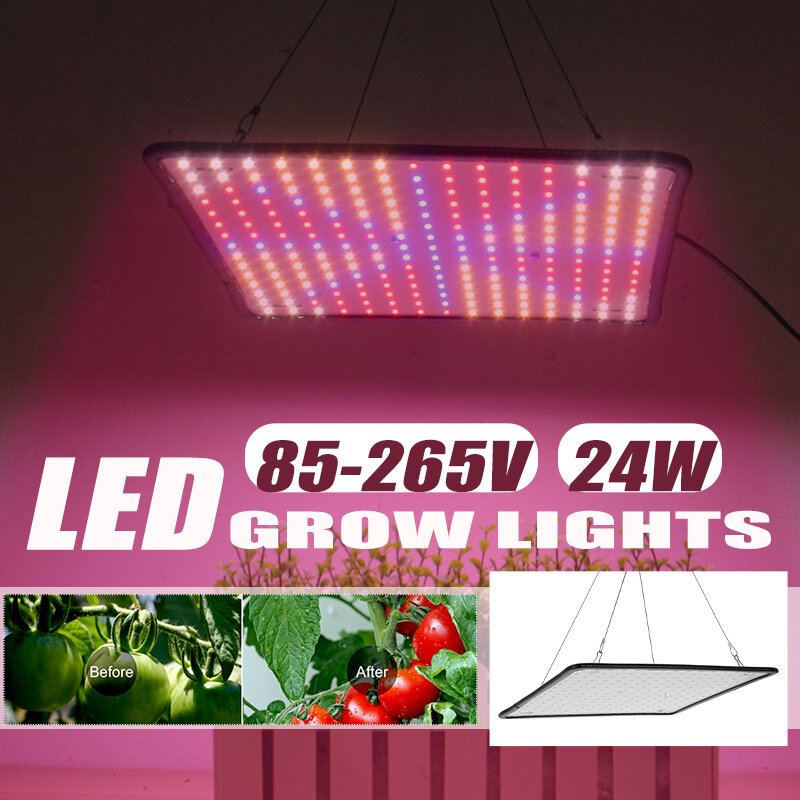 Ac85-265v 225led 24w Grow Light Full Spectrum Led Indoor Plant Veg Bloom Lamp