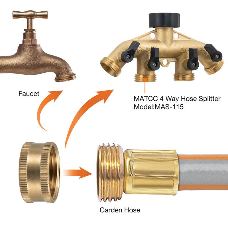 Cokden Garden Hose End Cap (4 Mosazné Koncovky) | Pomáhá Opravit Děravý Čep