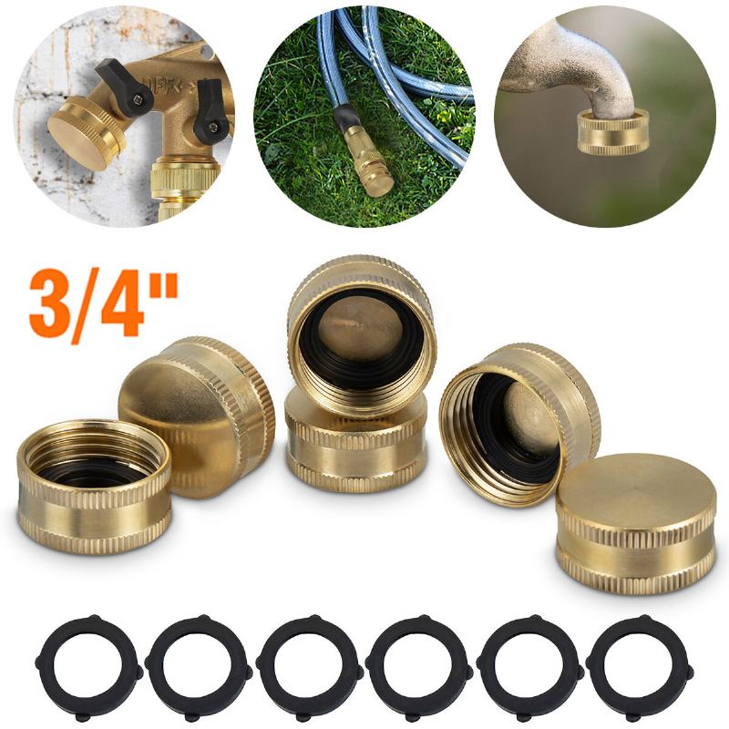 Cokden Garden Hose End Cap (4 Mosazné Koncovky) | Pomáhá Opravit Děravý Čep