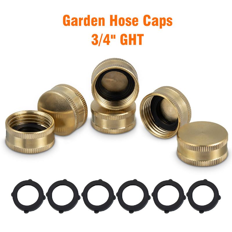 Cokden Garden Hose End Cap (4 Mosazné Koncovky) | Pomáhá Opravit Děravý Čep