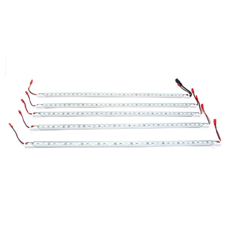 Dc12v 5pcs 50cm Vodotěsný Smd5050 Červený:modrý 5:1 36led Strip Plant Garden Grow Light + 5a Napájecí Adaptér