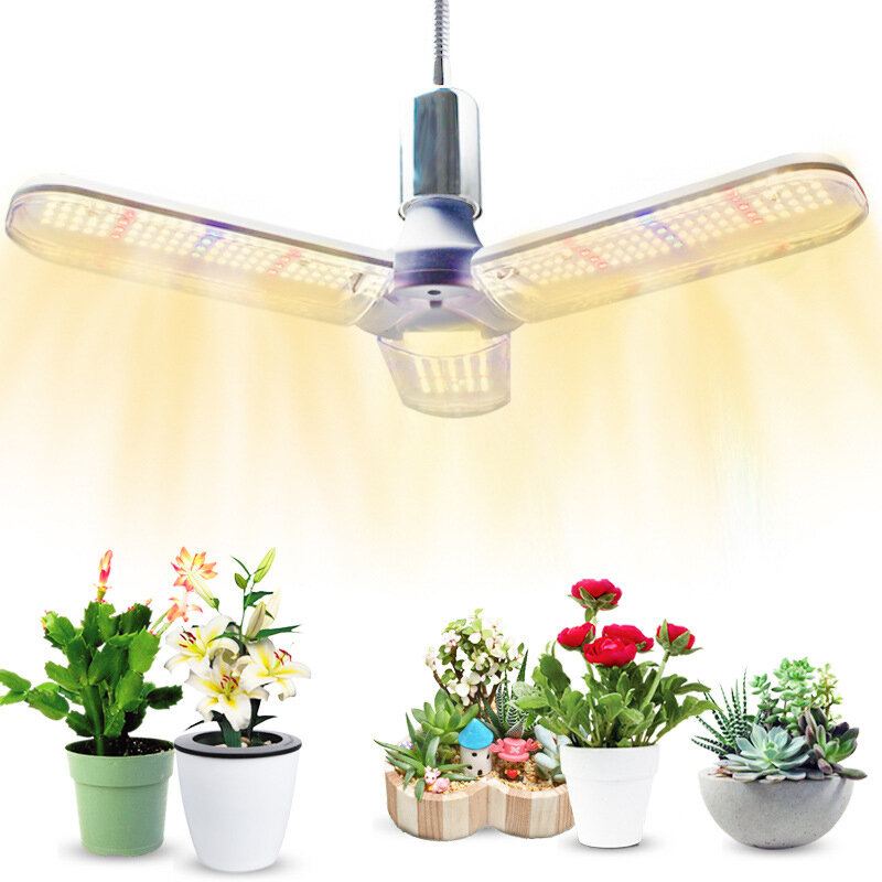 E27 Deformovatelná Led Grow Light Plnospektrální Pěstební Lampa Pro Rostlinnou Hydroponii