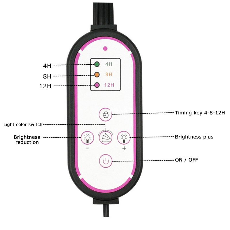 Led Grow Light Dálkové Ovládání Lamp Na Pěstování Rostlin Se Stativem Pro Pokojové Rostliny