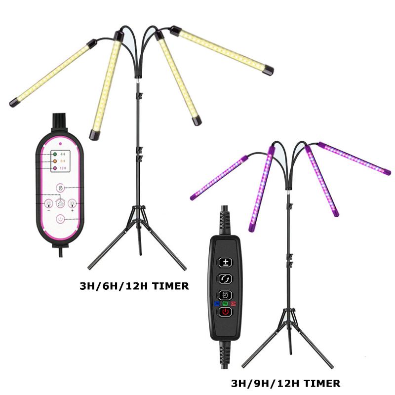 Led Grow Light Stativová Lampa Pro Pěstování Rostlin Se Stativem Pro Pokojové Rostliny