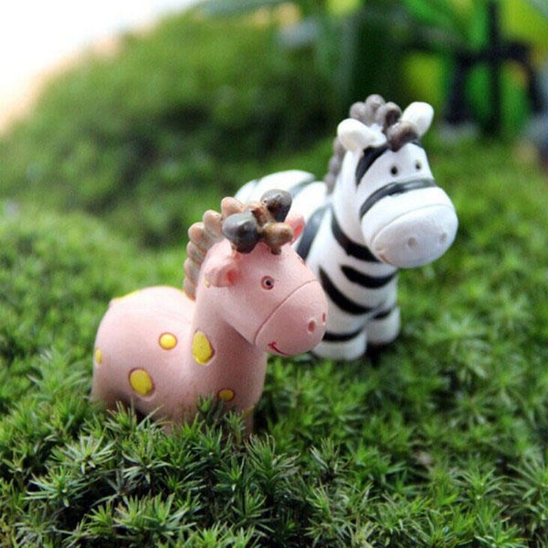 Mini Cute Zebra Micro Krajina Dekorace Zahrada Diy Decor