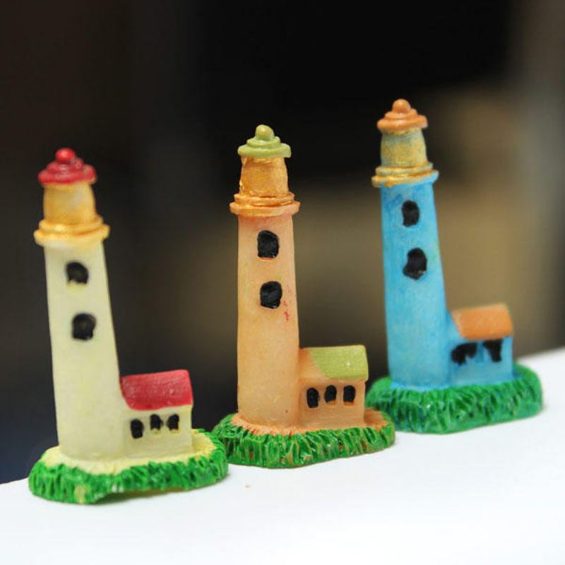 Mini Resin Lighthouse Mikrokrajinářské Dekorace Zahrada Diy Dekor