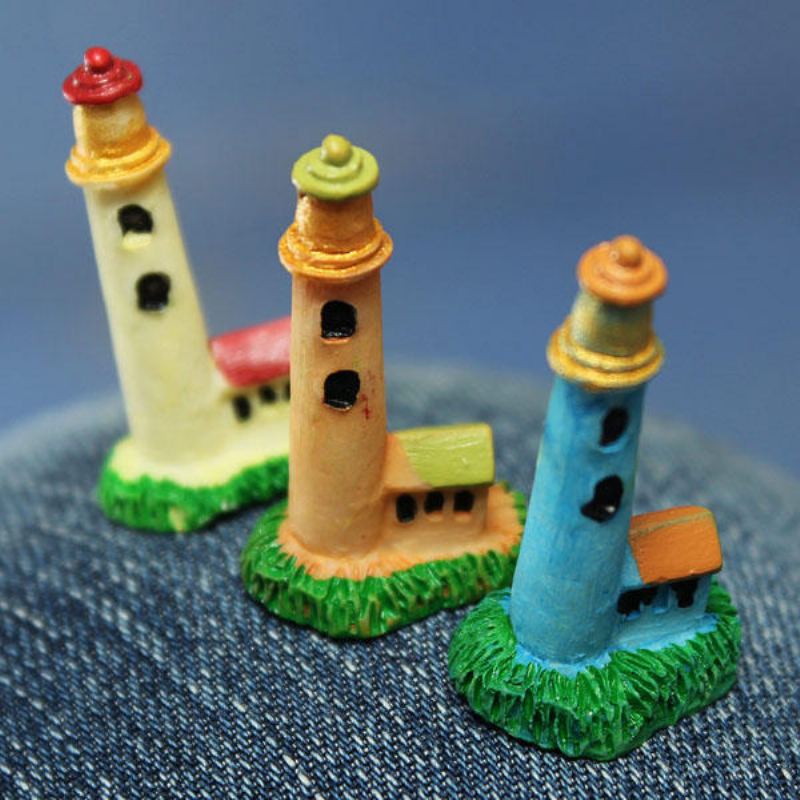 Mini Resin Lighthouse Mikrokrajinářské Dekorace Zahrada Diy Dekor