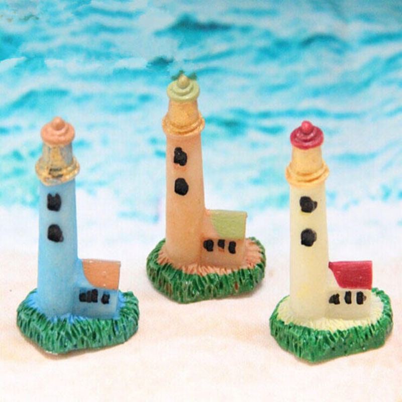 Mini Resin Lighthouse Mikrokrajinářské Dekorace Zahrada Diy Dekor