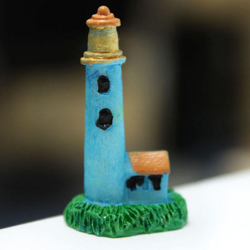Mini Resin Lighthouse Mikrokrajinářské Dekorace Zahrada Diy Dekor