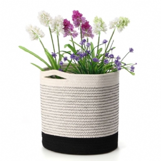 Organizér Koše Na Tkané Bavlněné Lano Tvird Úložný Koš Koš Na Prádlo Plant Pots