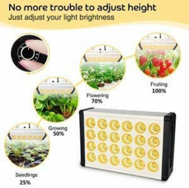 Relassy 168led 1000w Ac90-260v Full Spectrum Led Grow Light Pro Pokojové Rostliny Daisy Chain Stmívatelný Knoflík Sluneční Světlo Pro Pěstování Rostlin Semena Zeleniny A Květin