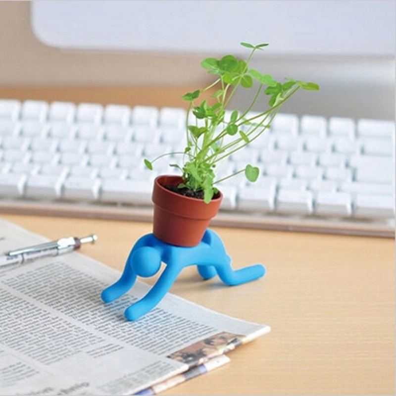 Zájem Mini Diy Změnil Iron Man Hrnkové Rostliny Office Home Plant