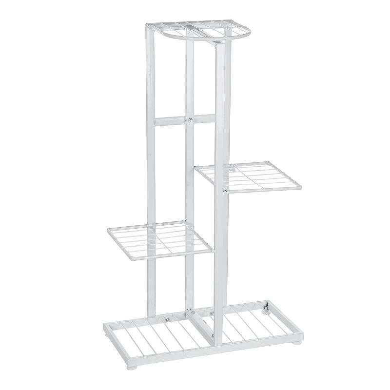 4/6 Vrstev Rostlinný Stojan Na Květiny Kovový Květináč Polička Zahradní Regál Na Knihy Na Dekory Domácí Kanceláře