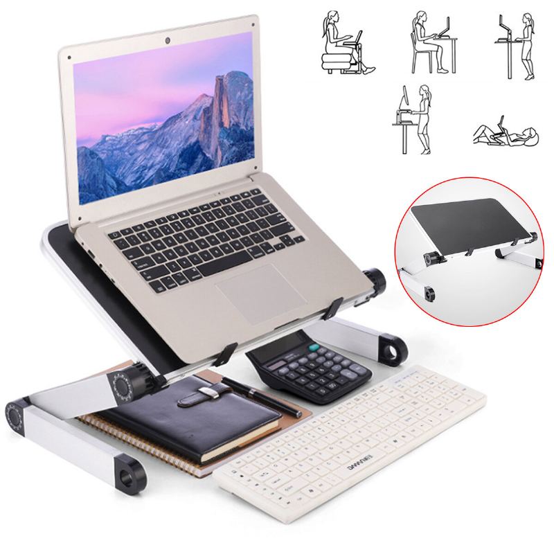 40*26cm Zvětšit Skládací S Otvorem Pro Chladicí Ventilátor Hliník Stolní Počítač Notebook Postel Tv Mackbook Držák