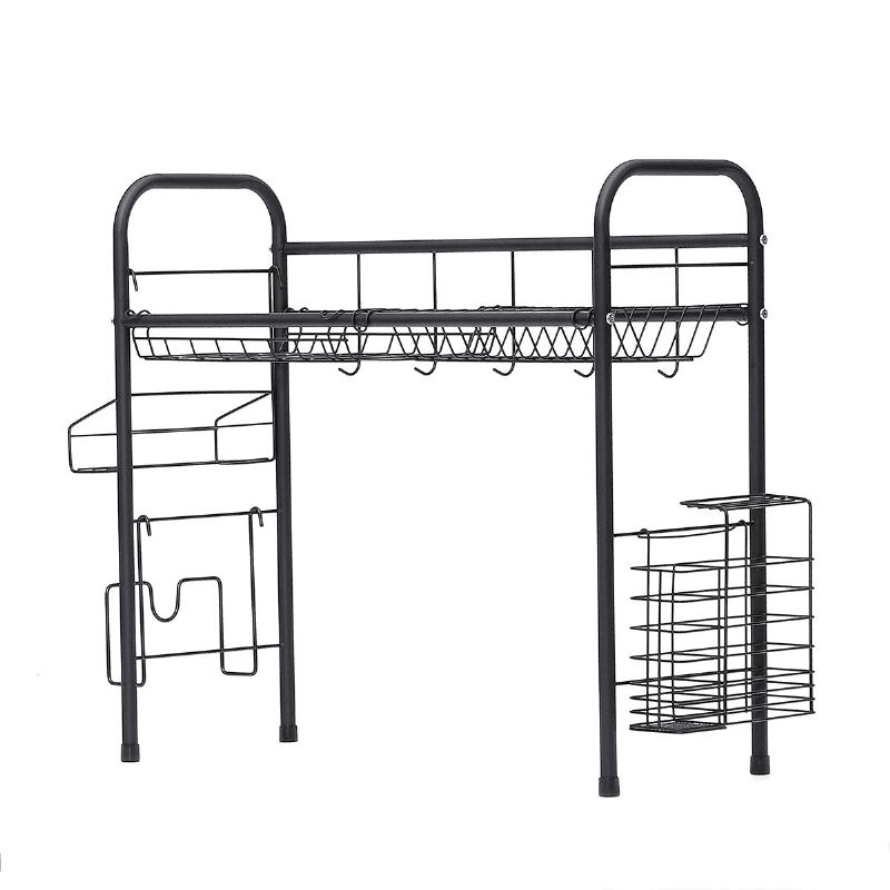 60/70/80 cm Odkapávací Stojan Na Nádobí Kuchyňský Dřez Police Na Sušení Na Šálek Mísa Hůlky Úložný Zásobník Držák Organizér