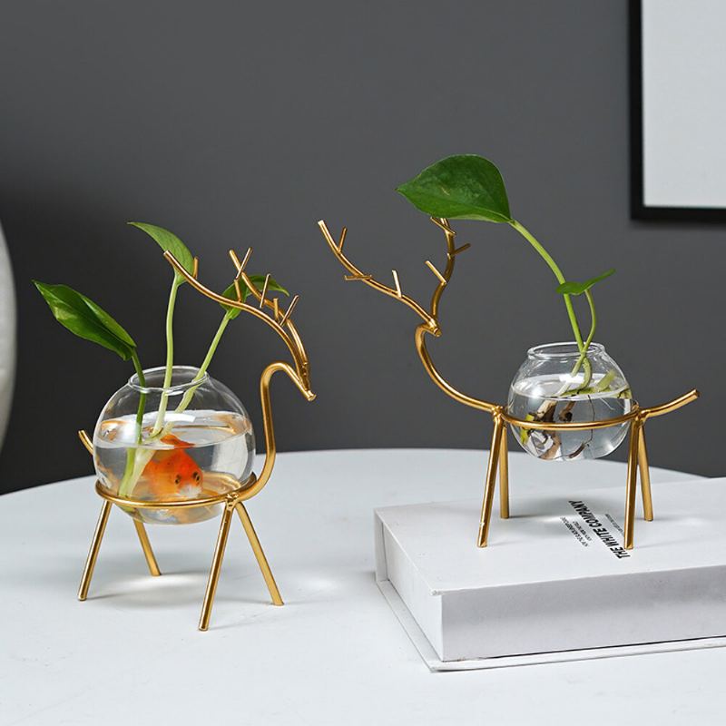 Stolní Hydroponická Váza Dekorace Květináče Fresh Desktop Malá Akvária Na Ryby Kancelářský Stůl Obývací Pokoj Kreativní Váz Na Rostliny