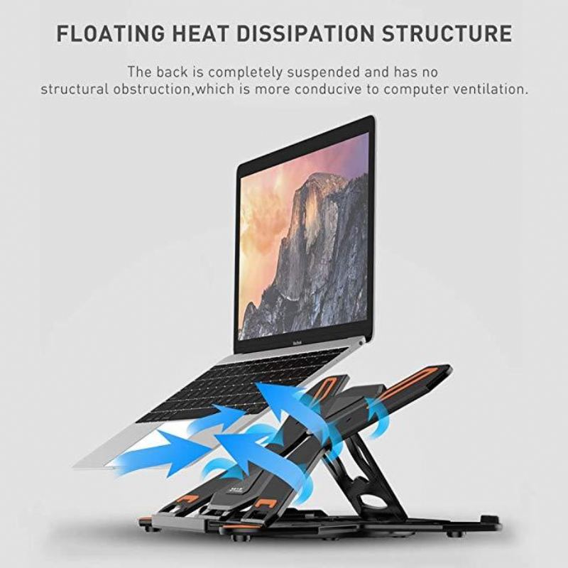 Ice Coorel E5 Laptop Cooler Cooling Pad 8 Gear Regulation 360° Rotation Stand Lift Bracket Skládací Držák Držáku Telefonu Pro 12-17palcové Notebooky