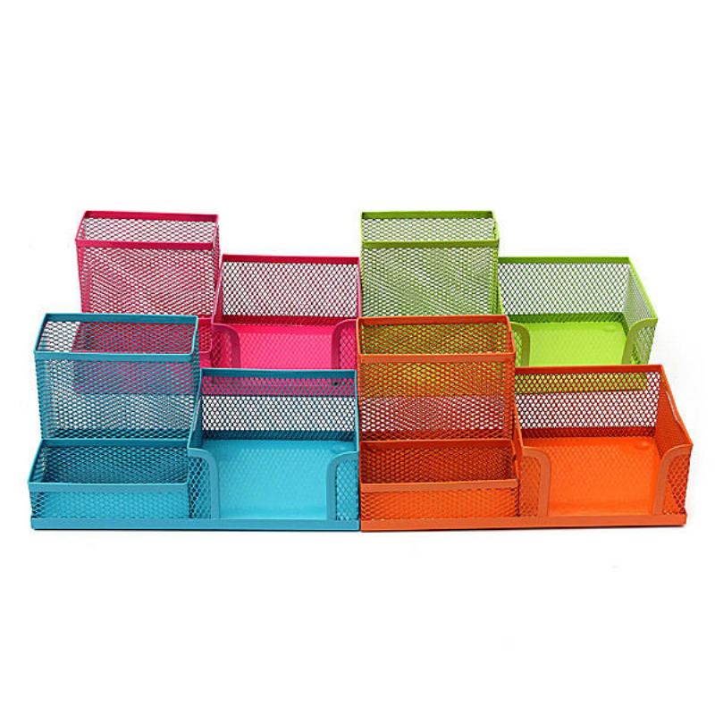 Kovová Síťovina Kosmetický Štětec Na Líčení Pero Office Desktop Storage Box