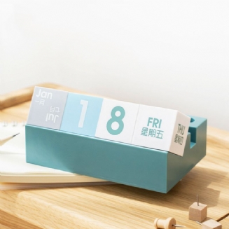 Kreativní Plastový Čtvercový Stolní Kalendář Na Rok 2023 Dekorace Flip Block