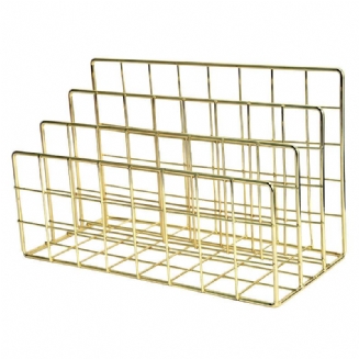 Miwoo Mw-021 Simple Iron Bookshelf 3 Sloty Stolní Knihy Držák Na Soubory