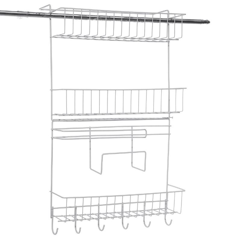 Nástěnná Police Závěsný Úložný Regál Organizér Free Úložné Z Uhlíkové Oceli Do Kuchyně Koupelna