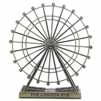 Retro Kov The London Eye Ruské Kolo Ornament Anglie Budova Domácí Kancelář Kreativní Stolní Dekorace Model Suvenýry Dárky