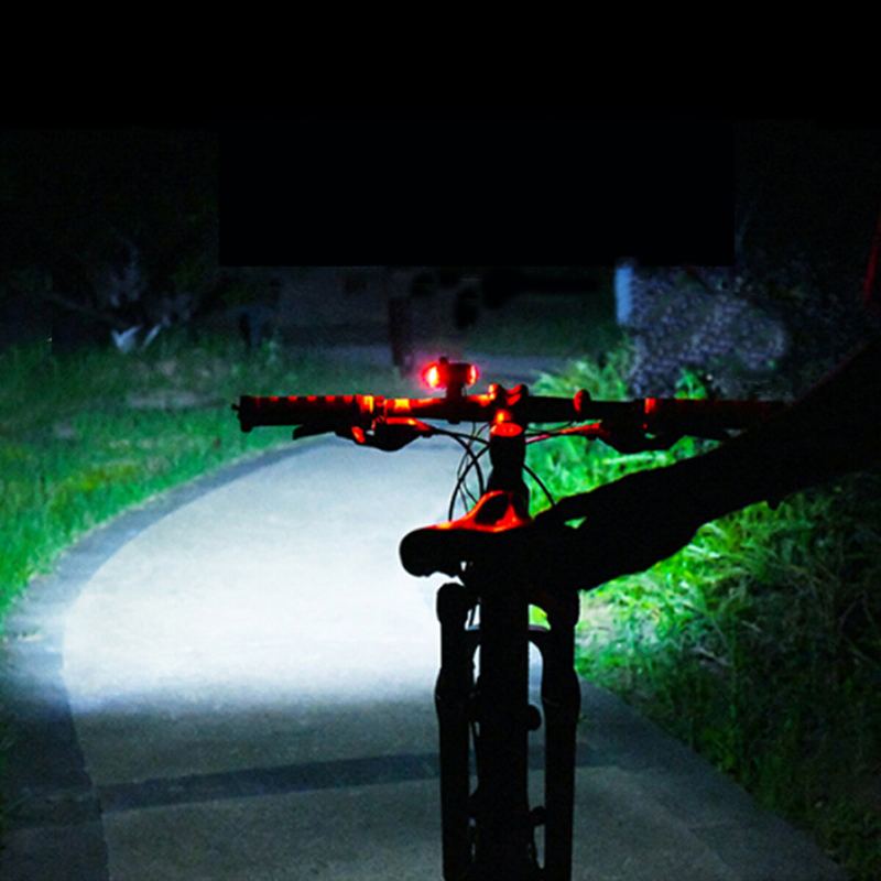 3-v-1 300lm Cob Cyklistický Světlomet Lcd Obrazovka 5-režimová Lampa Rámu Jízdního Kola 130db Bike Horn Vodotěsná Venkovní Cyklistika