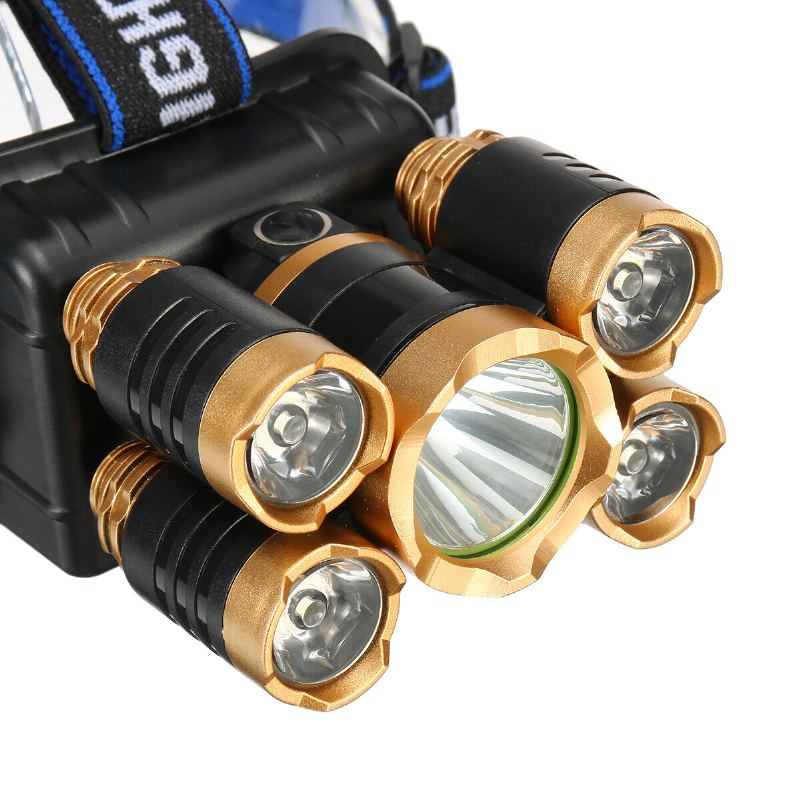 5 Led Ultrasvítivých 90° Otočných Led Světlometů Long Shoot Head Lampa Pro Lov Rybaření Pracovník V Kempu