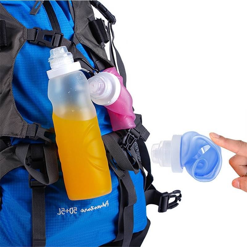 500ml Skládací Silikonová Láhev Na Vodu Přenosná Konvice Pro Cyklistiku Outdoorové Sporty