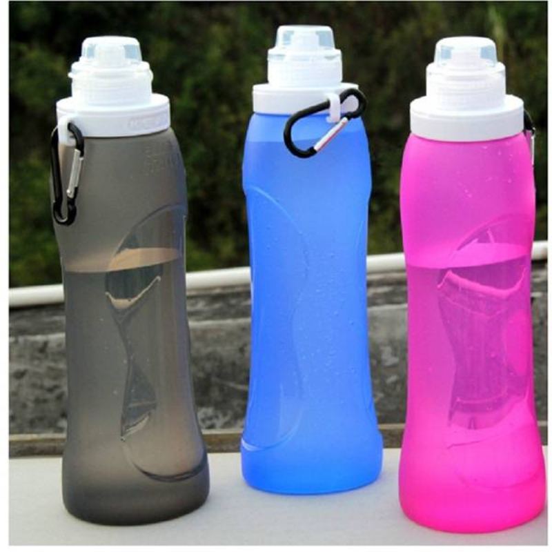 500ml Skládací Silikonová Láhev Na Vodu Přenosná Konvice Pro Cyklistiku Outdoorové Sporty