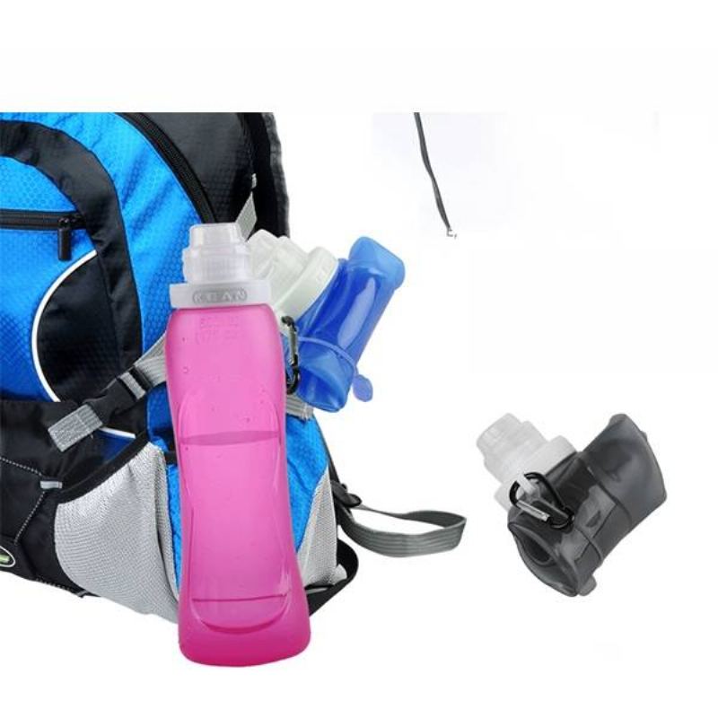 500ml Skládací Silikonová Láhev Na Vodu Přenosná Konvice Pro Cyklistiku Outdoorové Sporty