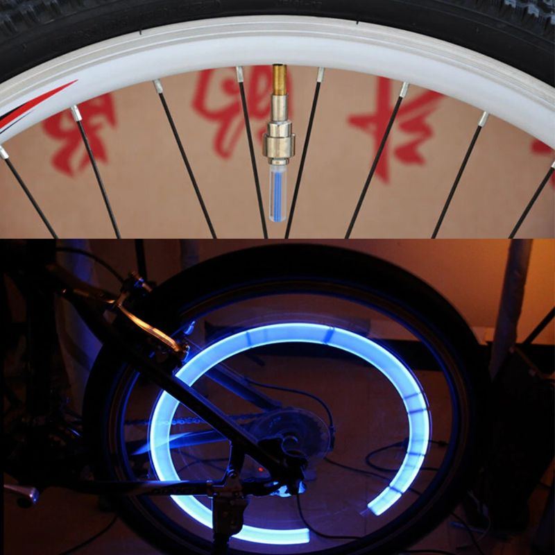 Bike Light Leds Plášťové Krytky Ventilků Kola Led Světlo