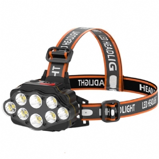 Bikight 4-režimová 8*xpg Led Čelovka Usb Dobíjecí Camping Head Light 18650 Rybářská Lucerna Vodotěsná Svítilna Na Hlavu