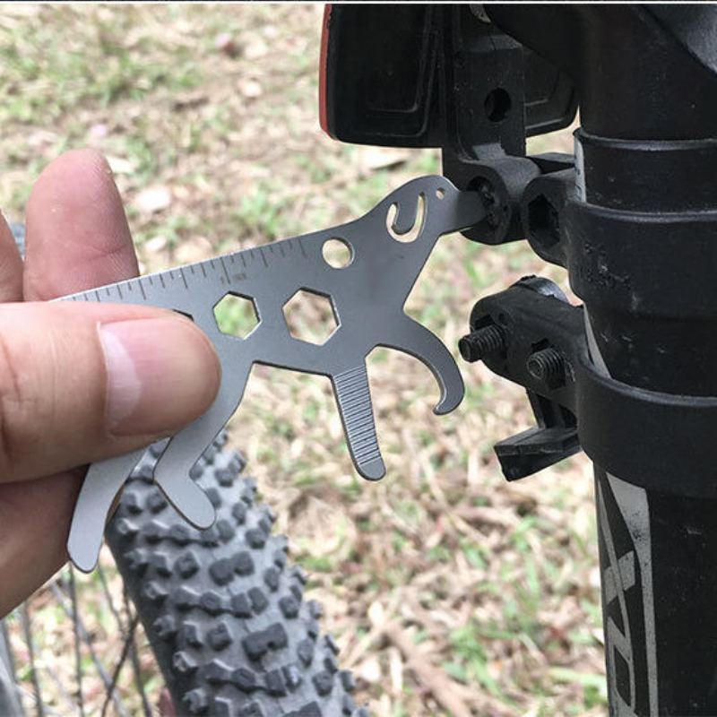 Bikight 6v1 Multi Edc Repair Tool Outdoorová Karta Pro Přežití Na Kole Multifunkční Kartový Nástroj