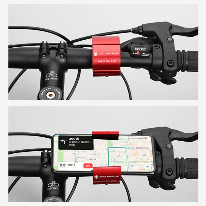 Bikight Skrytý Prstencový Držák Telefonu Na Kolo Univerzální 60-90 mm Šířka Držáku Na Telefon Navigace Venkovní Cyklistické