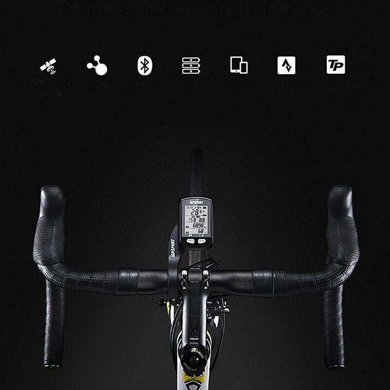 Cyklistický Počítač Igpsport Igs10s S Bezdrátovým Bluetooth 5.0 Ant+ Monitorem Srdečního Tepu A Připojením Snímače Rychlosti Kadence Vodotěsný Rychloměr