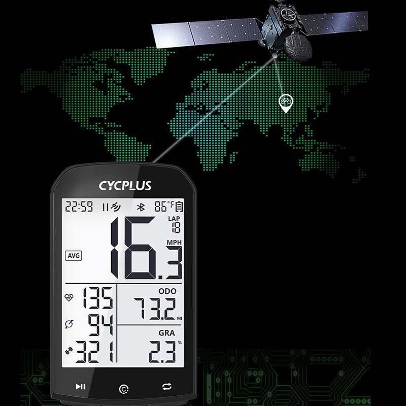 Cyklistický Rychloměr Cycplus M1 Gps Bezdrátový S Bluetooth 4.0 Ant+ Vodotěsný Lcd Podsvícení Kolo Počítadlo Ujetých Kilometrů Stopky Cyklistické Příslušenství Pro Mtb Silniční Kolo/městské