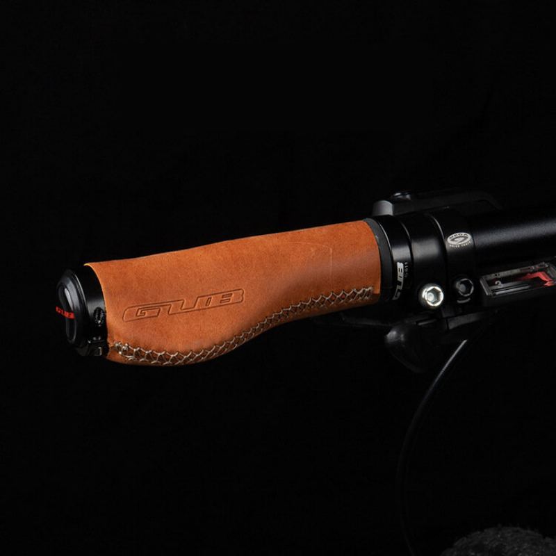 Gub G-611 Hovězí Kůže Mtb Kryt Řidítek Pojistný Kroužek Z Hliníkové Slitiny Ergonomická Rukojeť Pro 22.2 mm Cyklistická Řídítka