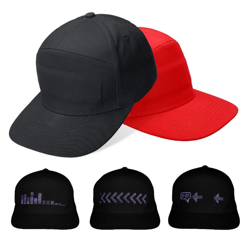 Led Display Cap Cool Hat Screen Light Bluetooth Wireless App Control Usb Fashion Hat