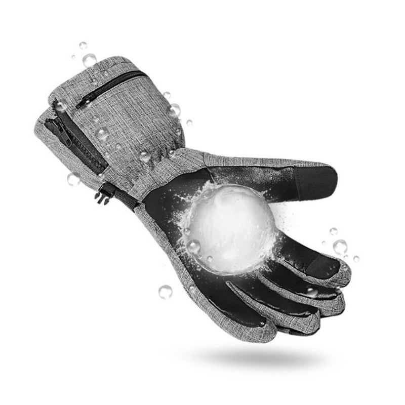 Motocyklové Vyhřívané Rukavice Full Finger Usb Nabíjení 3 Rychlostní Nastavitelná Dotyková Obrazovka Lyžařské Vodotěsné Termorukavice Pro Sněžný Skútr Cyklistické Kolo