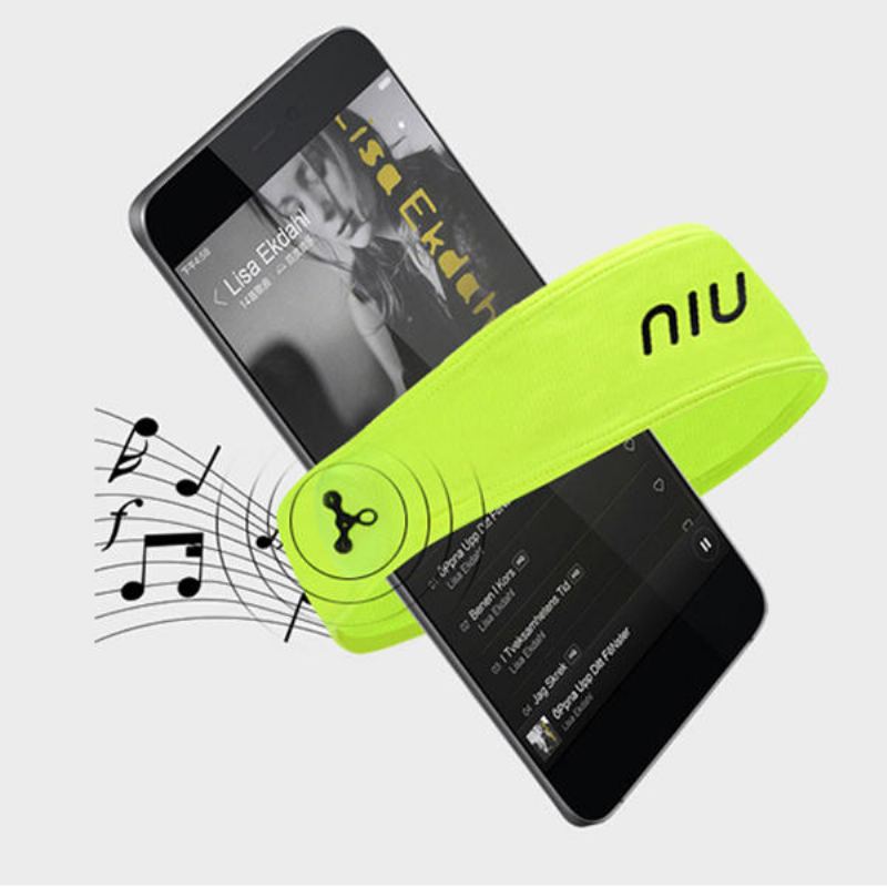 Niu Headbrand Sweatband Bluetooth 4.1v Vestavěný Mikrofon Vodící Pás Potu Pro Fitness