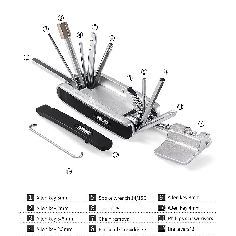 Sada Nářadí Na Opravu Jízdních Kol Multitool 16v1