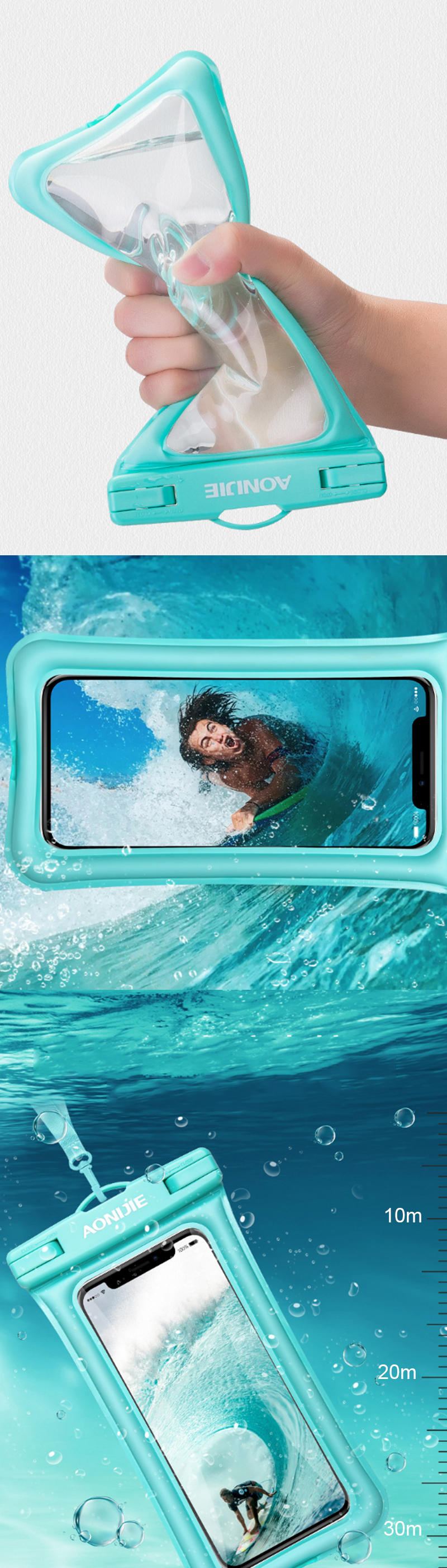 Vodotěsná Brašna Na Telefon Aonijie E4104 S Dotykovou Obrazovkou 30 M Pod Vodou Pro Iphone Huawei Samsung