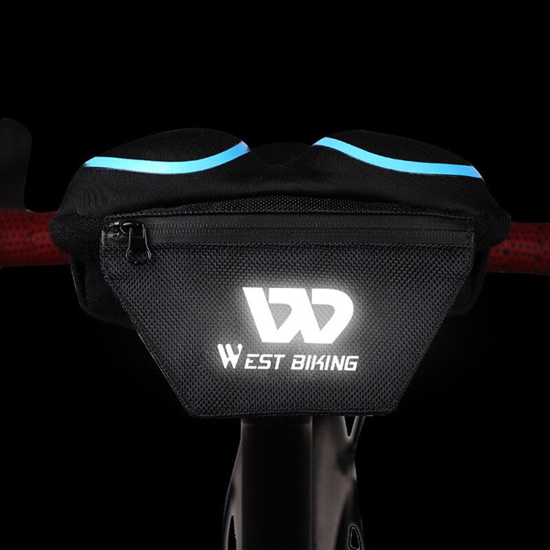 West Biking Prodyšné Reflexní Logo Flexibilní Silikon Potah Na Sedlo Pro Dospělé Kolo Na Polštář S Úložným Vakem + Pláštěnka