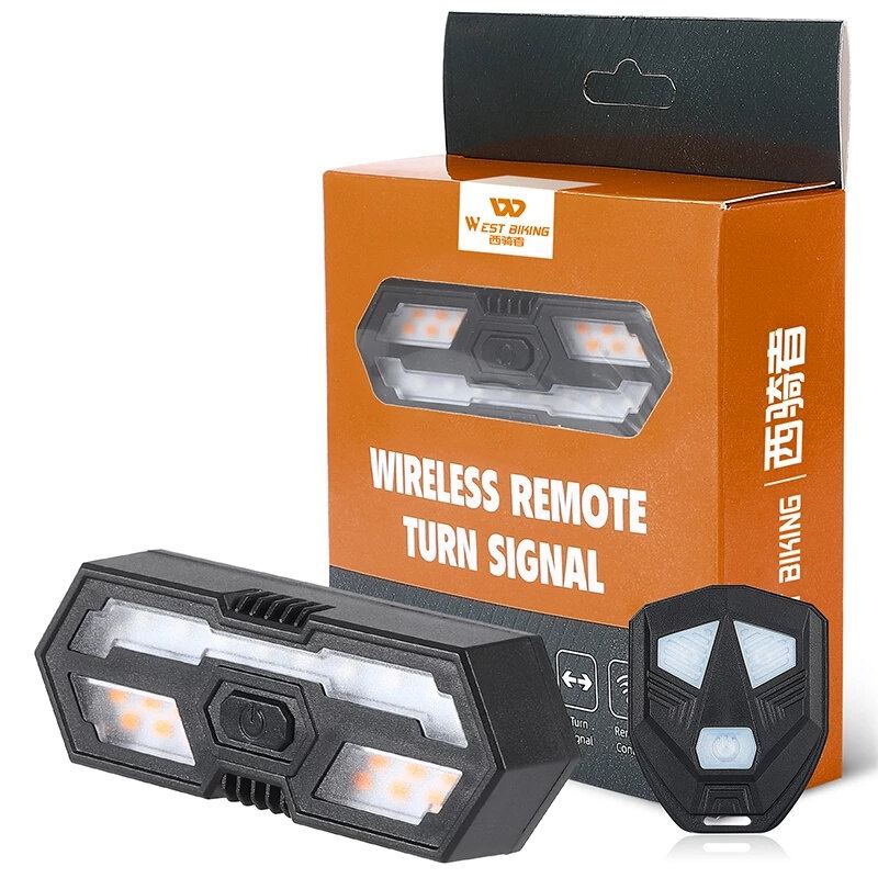 West Biking Smart Bike Light Bezdrátové Dálkové Ovládání Stojanová Svítilna Led Signální Zadní Světlo Usb Bicykl Dobíjecí Blikající