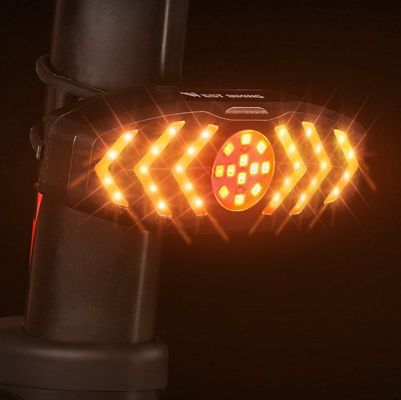 West Biking Smart Bike Light Bezdrátové Dálkové Ovládání Vodotěsné Led Nabíjecí Signál Cyklistické Světlo Usb Dobíjecí Výstražná Lampa