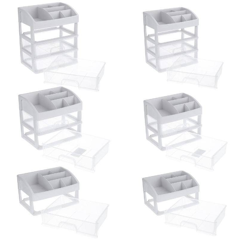 1/2/3 Vrstev Clear Desktop Comestics Makeup Storage Zásuvka Organizer Box Kontejner