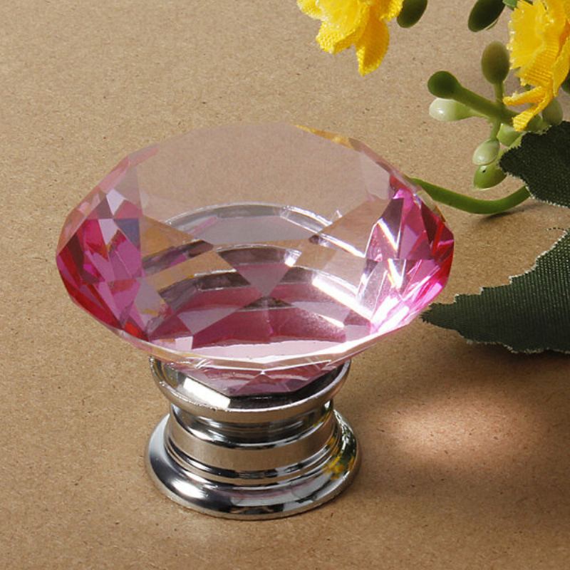 40mm Diamond Crystal Knoflík Dveřní Zásuvka Rukojeť Šroub
