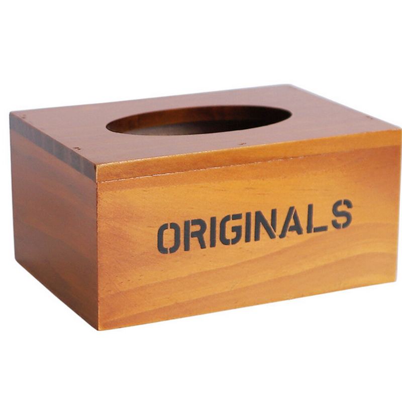 Dřevěná Starožitná Krabička Na Papírové Kapesníky Vyrobený Držák Papíru Úložný Prostor Obývací Pokoj