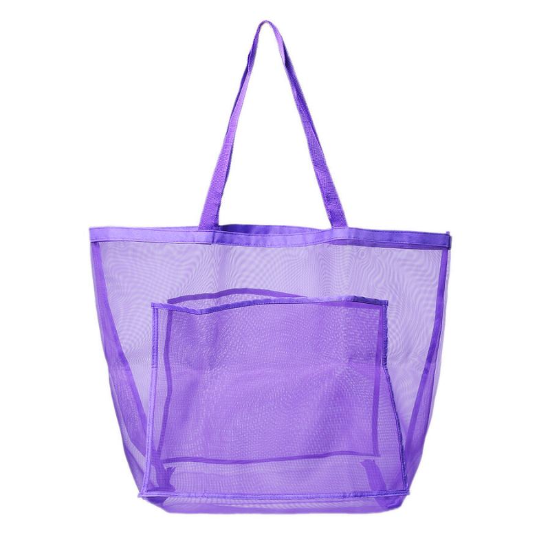 Síťovaná Plážová Taška Toy Tote Bag Market S Potravinami A Pikniky S Nadměrnou Taškou S Kapsami